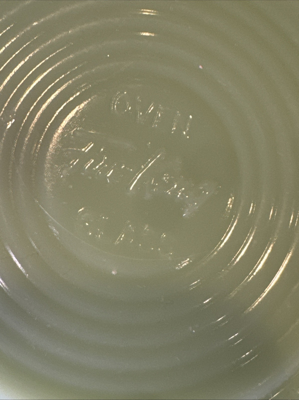 Vintage Fire King Jadeite Alice 6” Saucer Floral Scalloped Edge OVEN GLASS