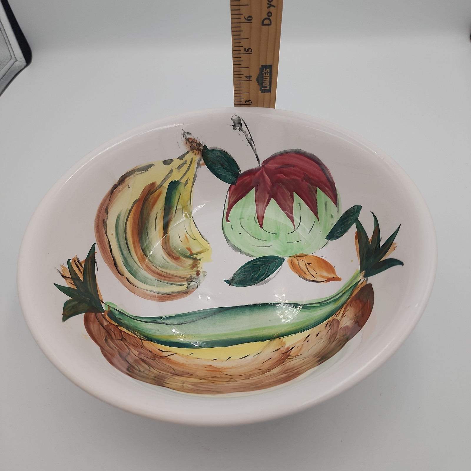 Vintage Westwood Finest Ironstone “Fruits And Veggies” Serving Bowl Ceramic