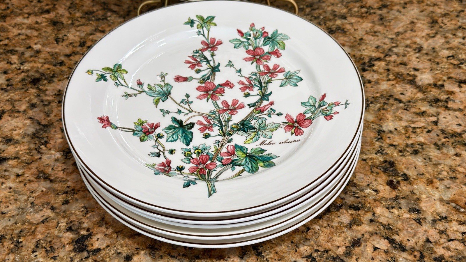 VTG Villeroy Boch Botanica Malva Silvestris 6 Dinner Plates 10-3/8 Luxembourg