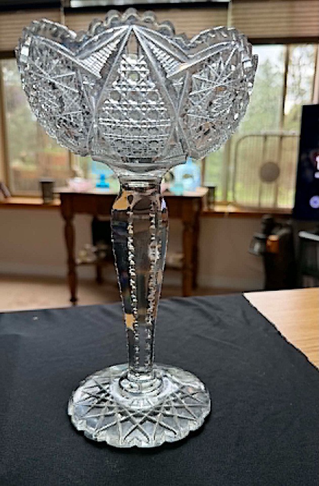 9 3/4″ American Brilliant Cut Glass Jelly Compote Unknown Maker