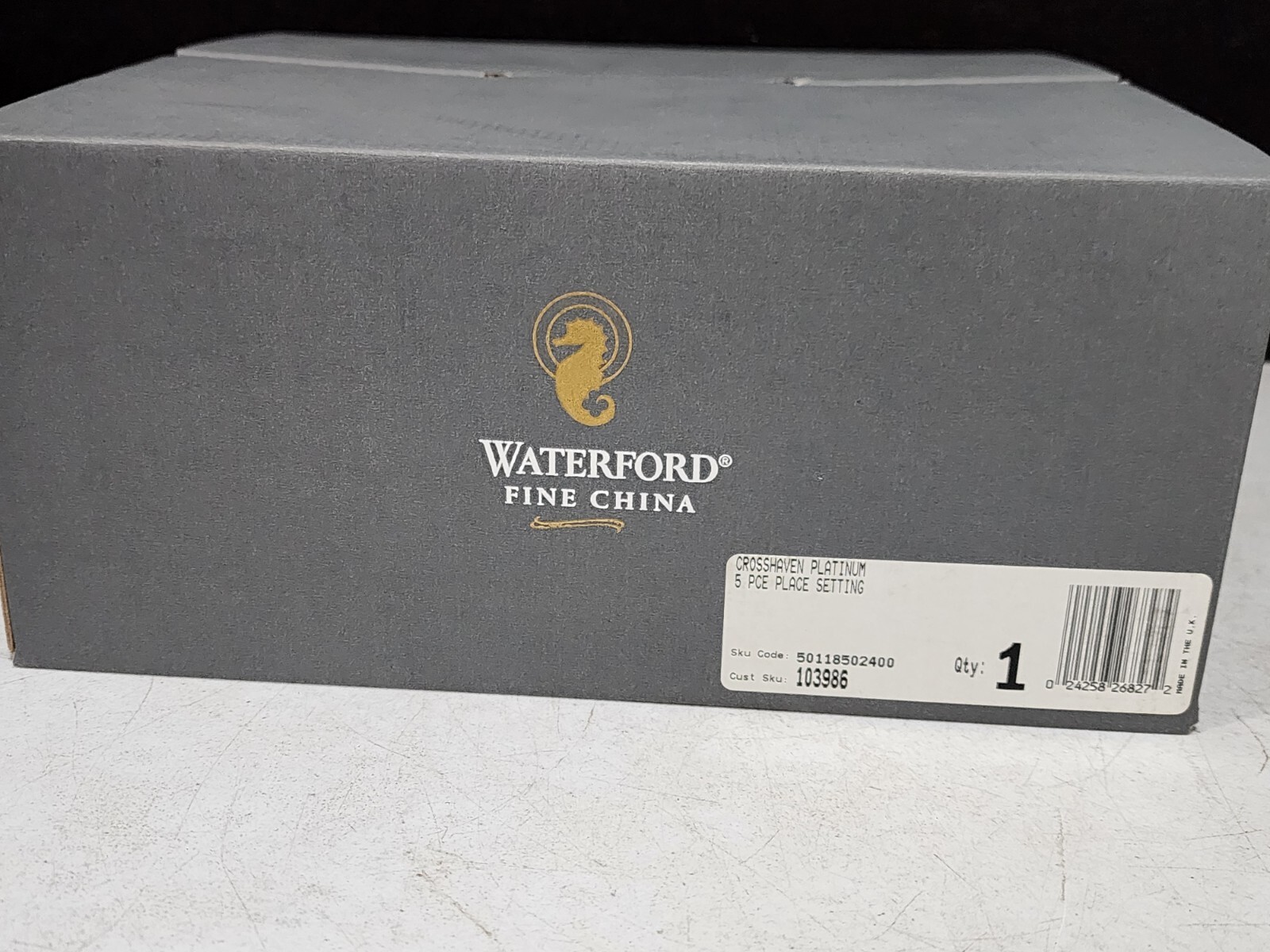 Waterford China CROSSHAVEN PLATINUM Place Setting 5 Pieces NEW IN BOX