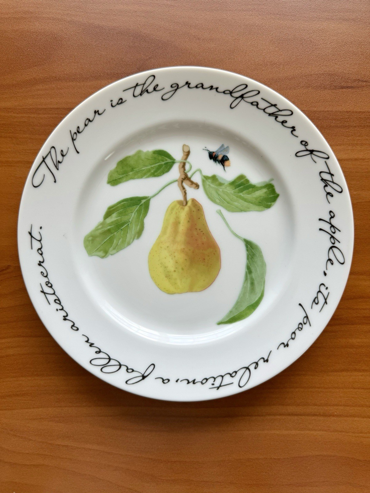 Williams Sonoma Plates 8” Appetizer Fruit Orchard Suite w/ Poetry