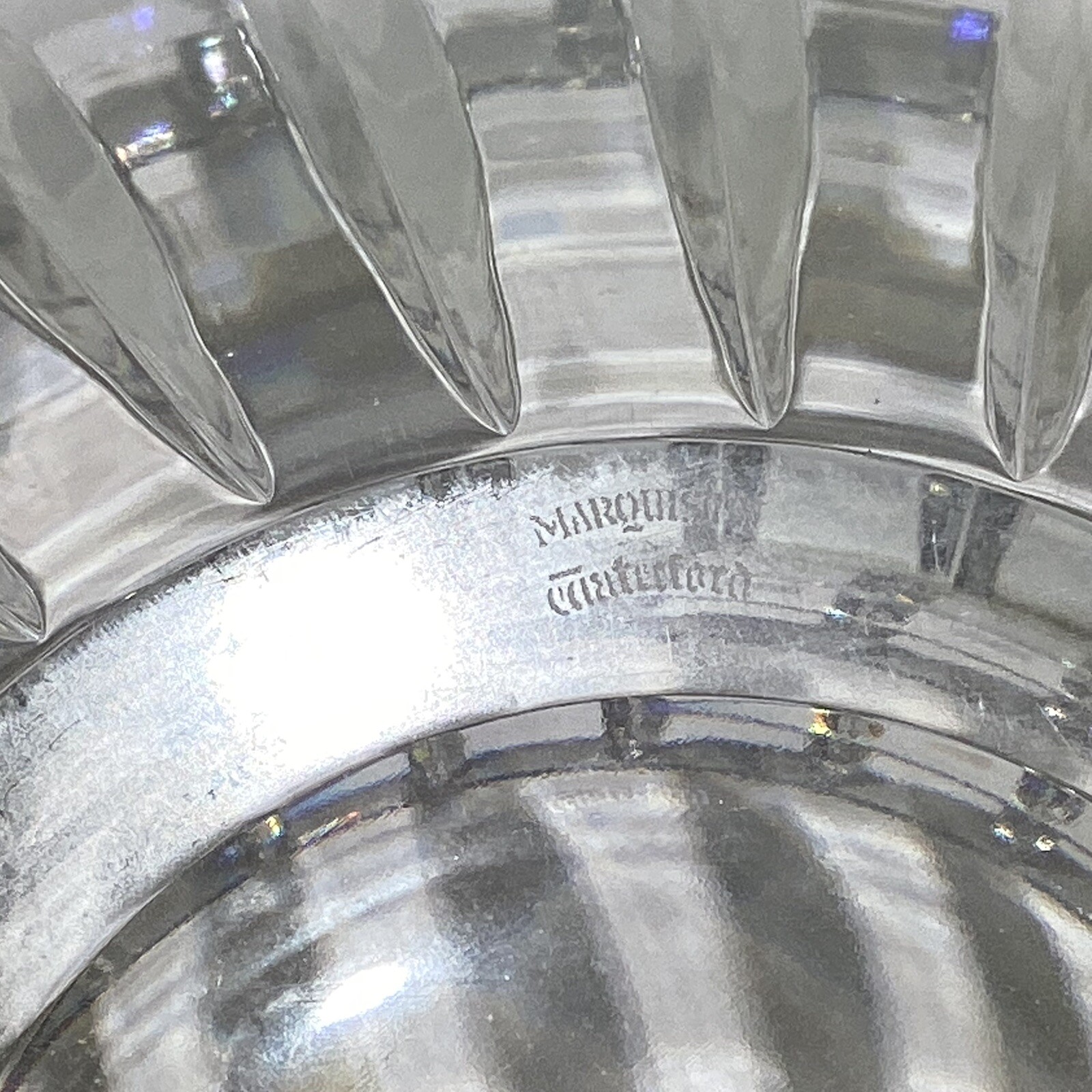 VTG Marquis by WATERFORD QUADRATA lead crystal bowl with box signed