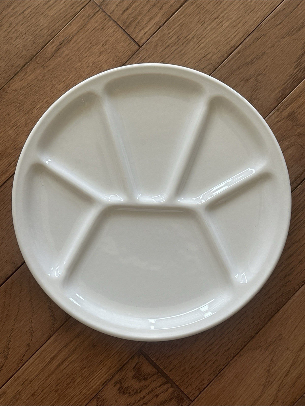 6 Williams Sonoma VARAGES White Fondue Sushi Dish Divided Plates SET France NEW