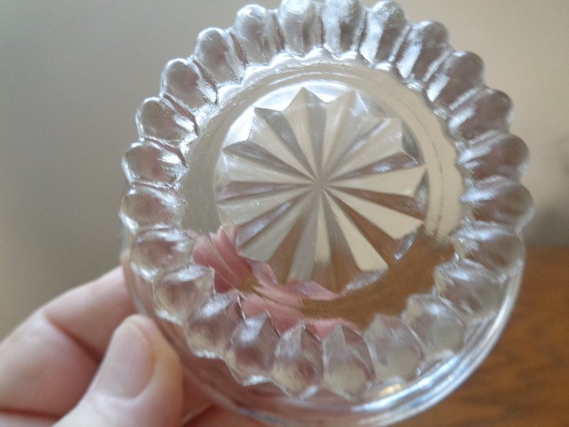 Anchor Hocking MANHATTAN CRYSTAL RELISH TRAY INSERT BOWL CENTER PIECE ONLY NICE