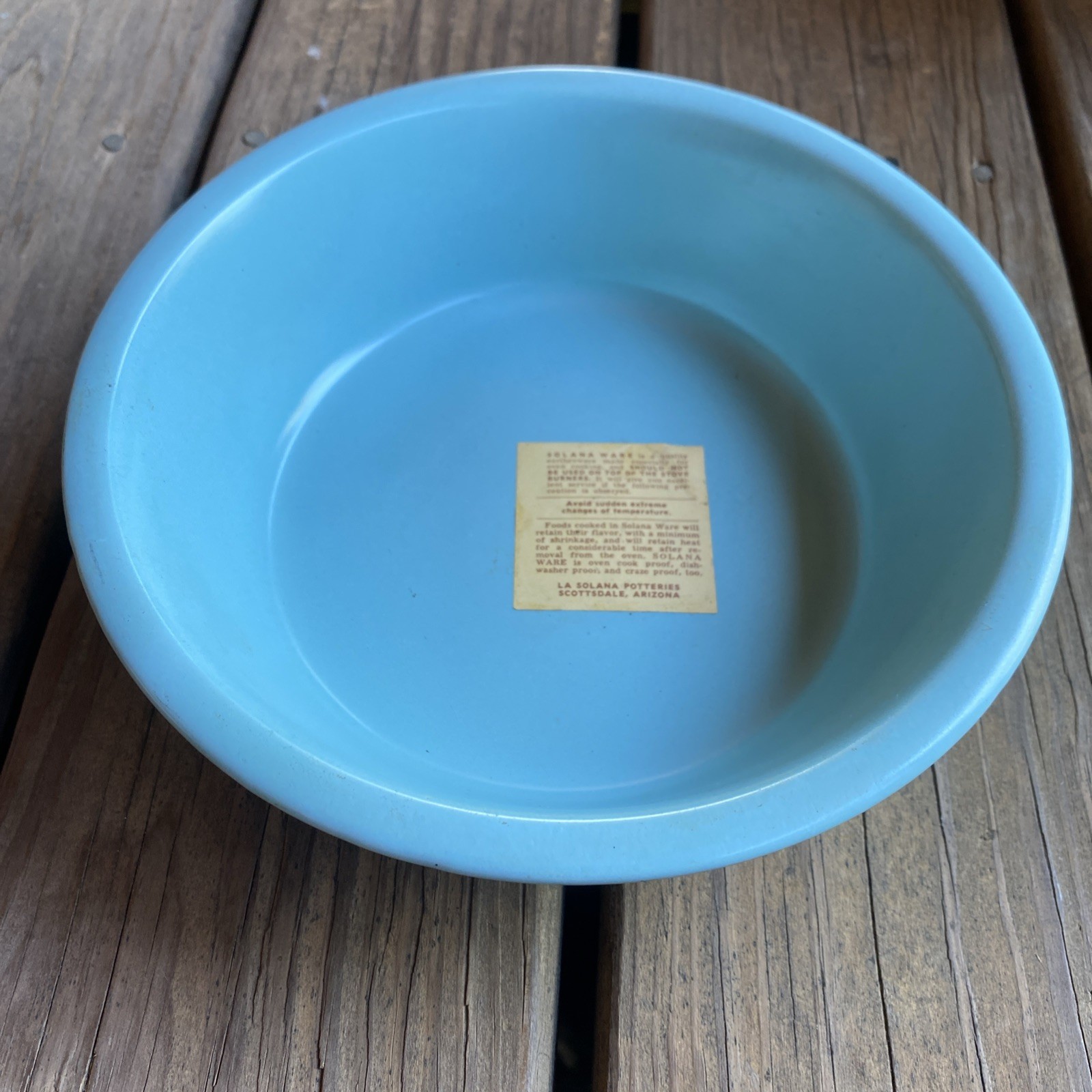 La Solana Turquoise 8 1/2” Blue Bowl ONLY, NO LID