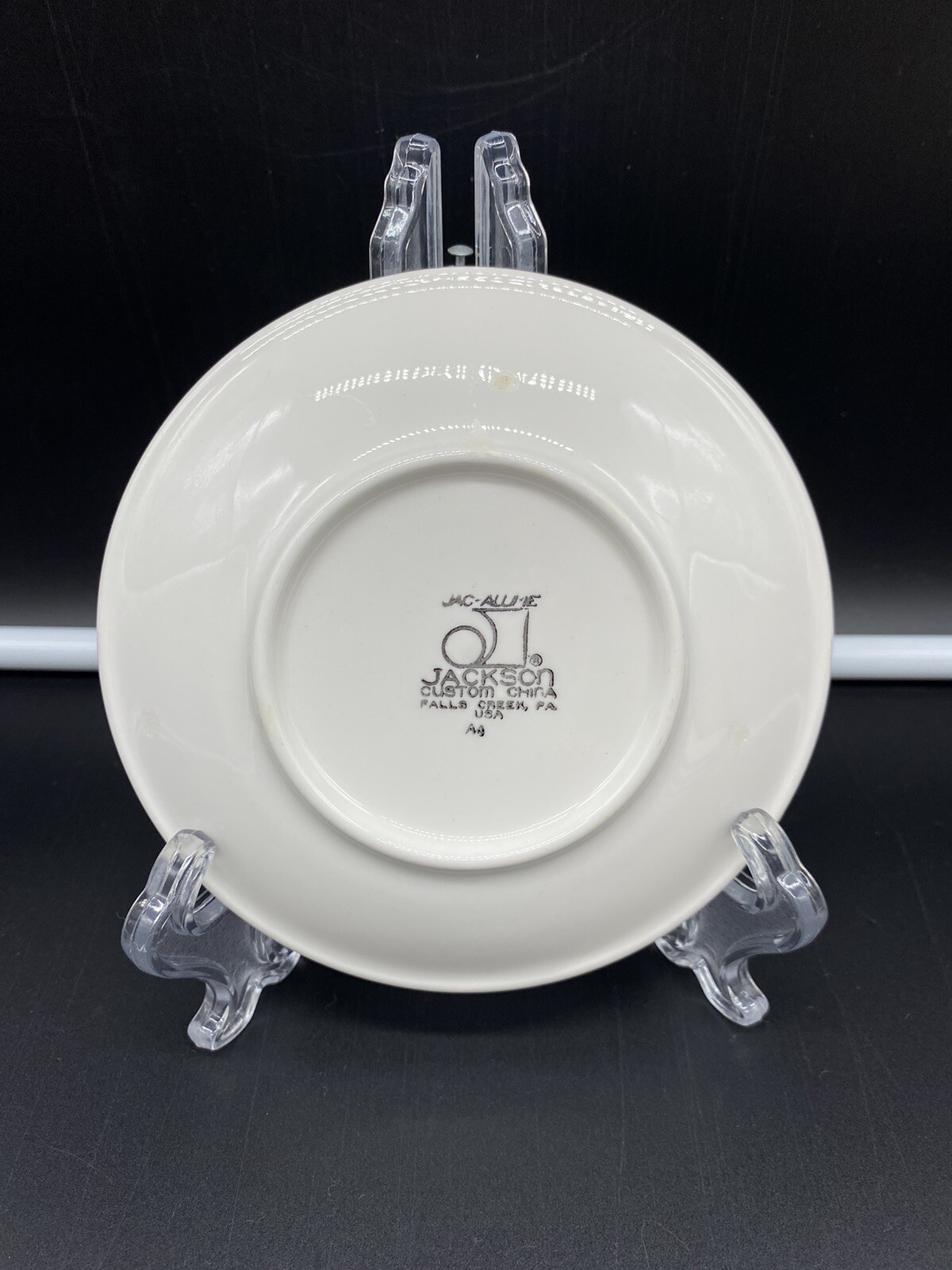 6 Vintage 1951 Jackson China Restaurant 5-1/2″ Bread Plates Yellow Design