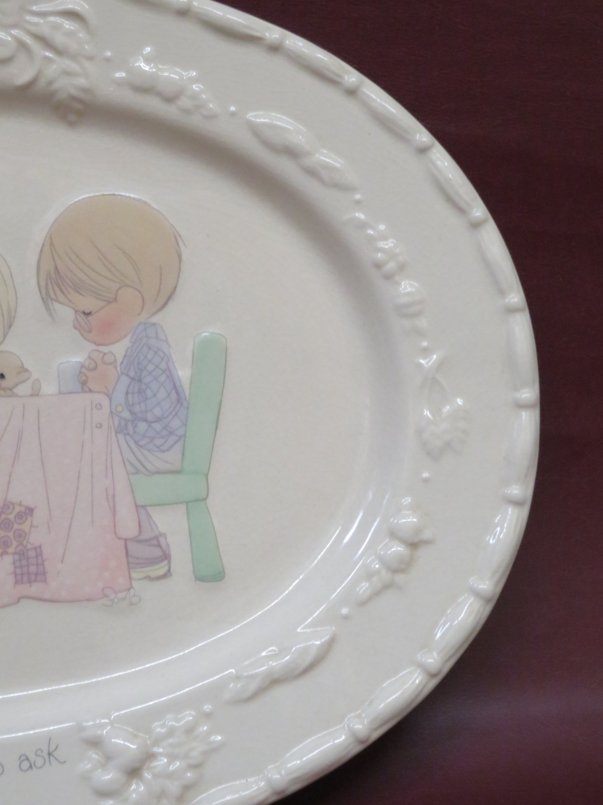 1994 18.5″ Enesco “Precious Moments” Ceramic Serving Platter – Lord’s Blessing