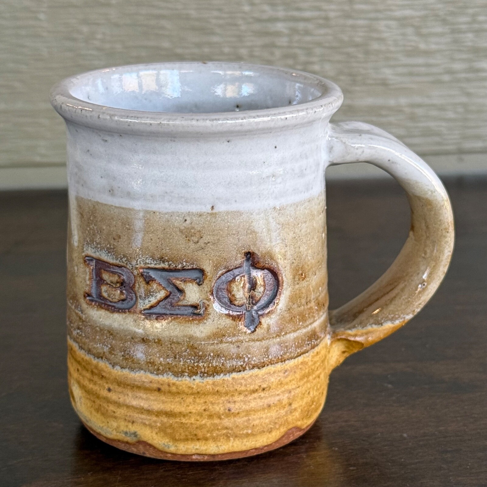 Vintage Barry Jepson Studio Art Pottery Coffee Mug 1980 Beta Sigma Phi Kansas