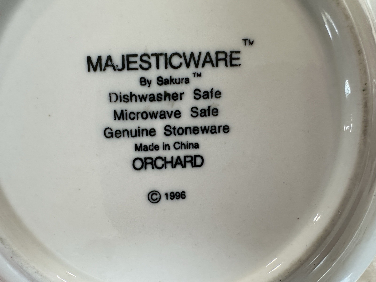 Sakura Majesticware Coupe Cereal Bowl in the discontinued Orchard pattern 8inch