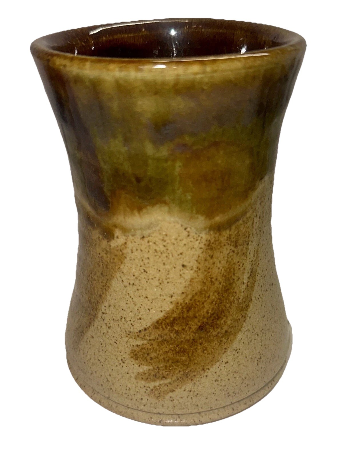 Cory Plott North Carolina Studio Pottery Mug Earth Tone Glazed Stoneware Signed