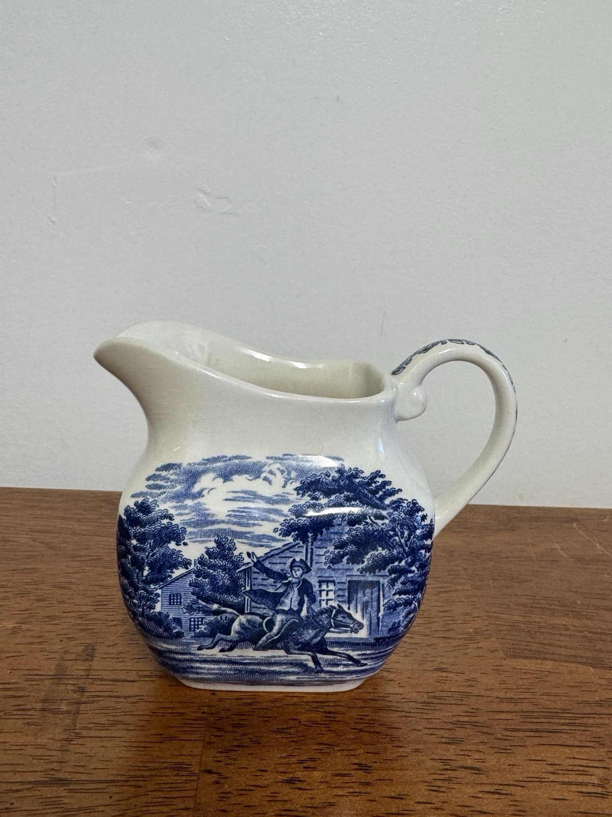 Liberty Blue Betsy Ross Tea Set Cups Creamers Sugar Bowl England Lot 9 Pc