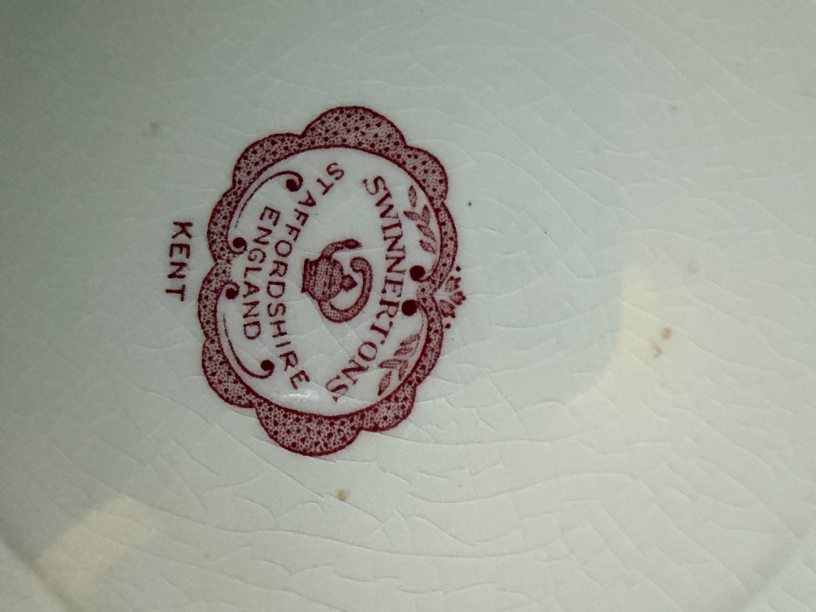 Pink Transferware Swinnerton’s “Kent”8” Plates Staffordshire England