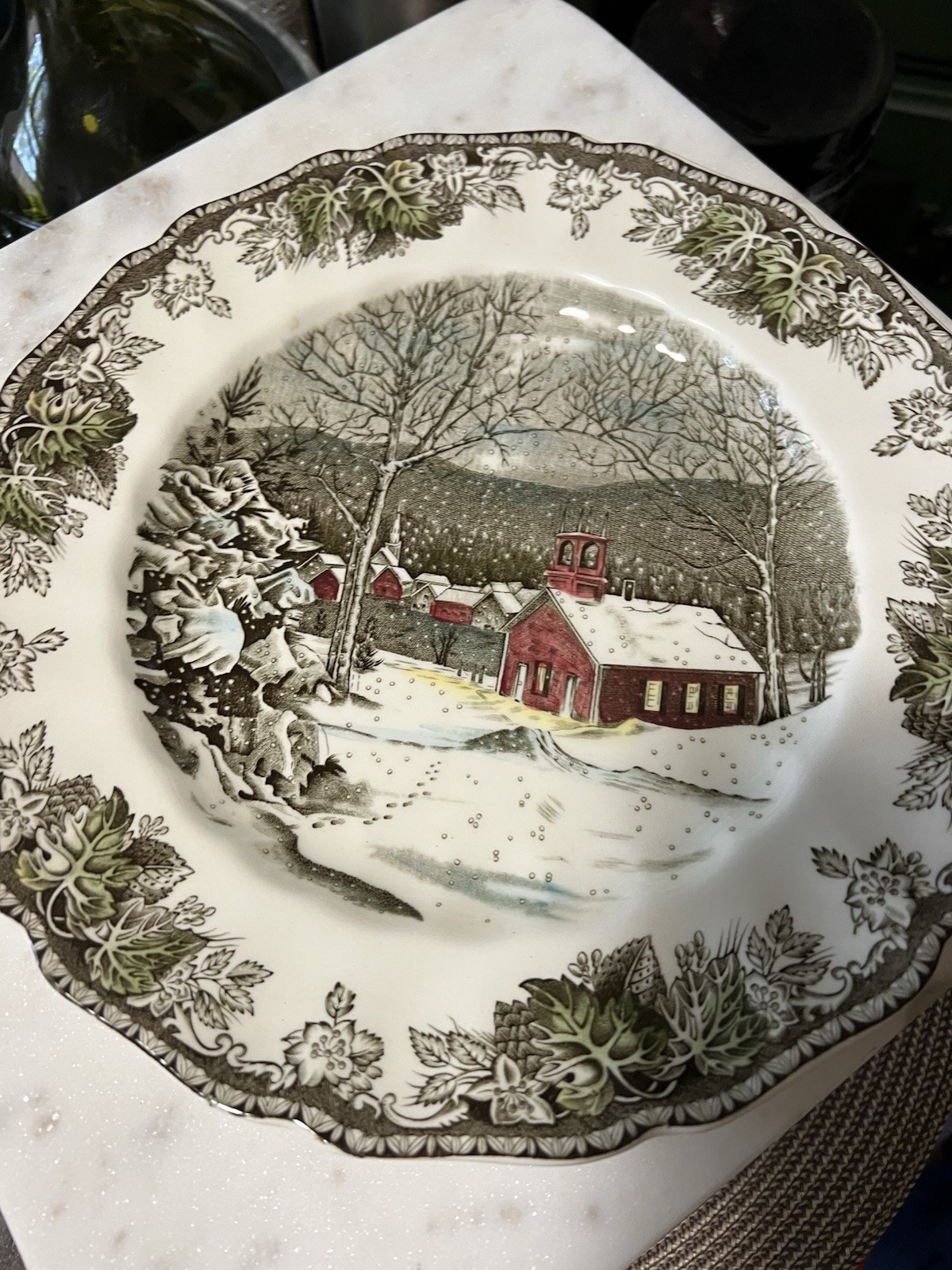 Johnson Bros Friendly Village Covered Bridge Ceramic Cup & Saucer Set England