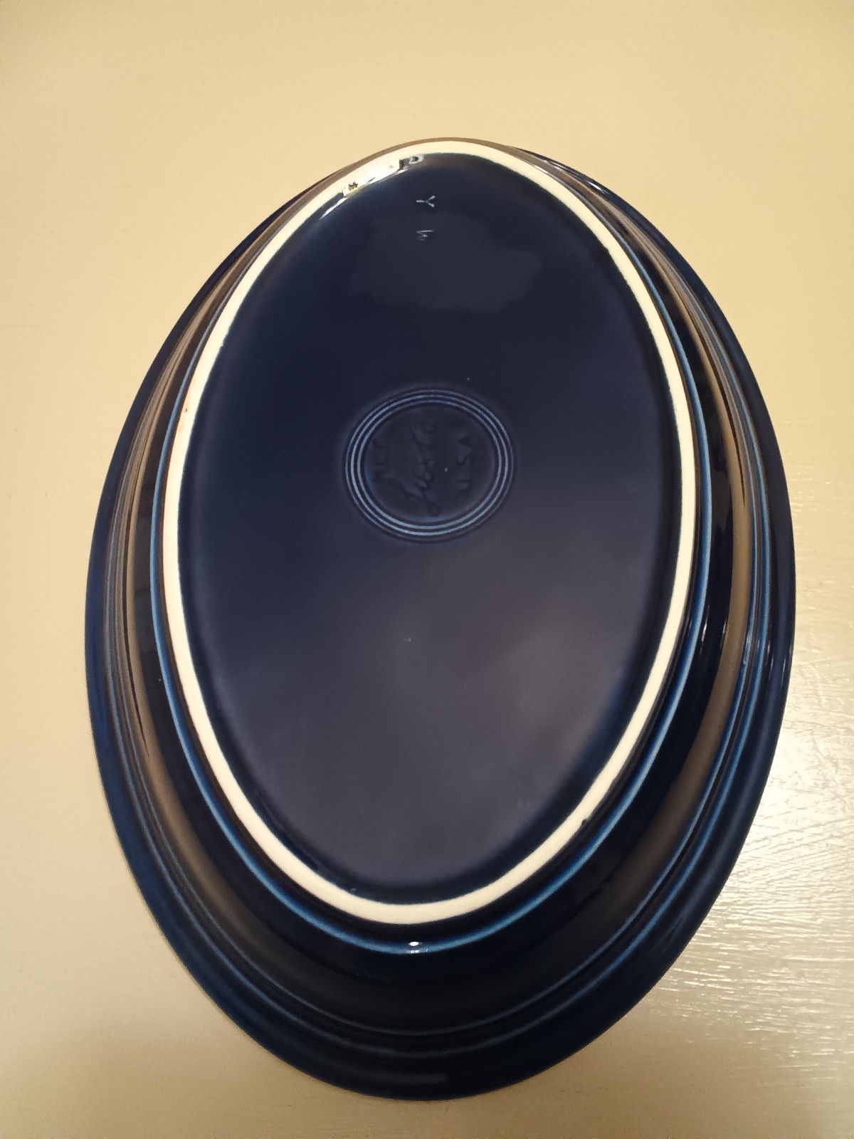 Fiesta Retired Cobalt Blue Lg Salad Bowl, Lg Platter,7 Cups, 6 Salad/Soup Bowls