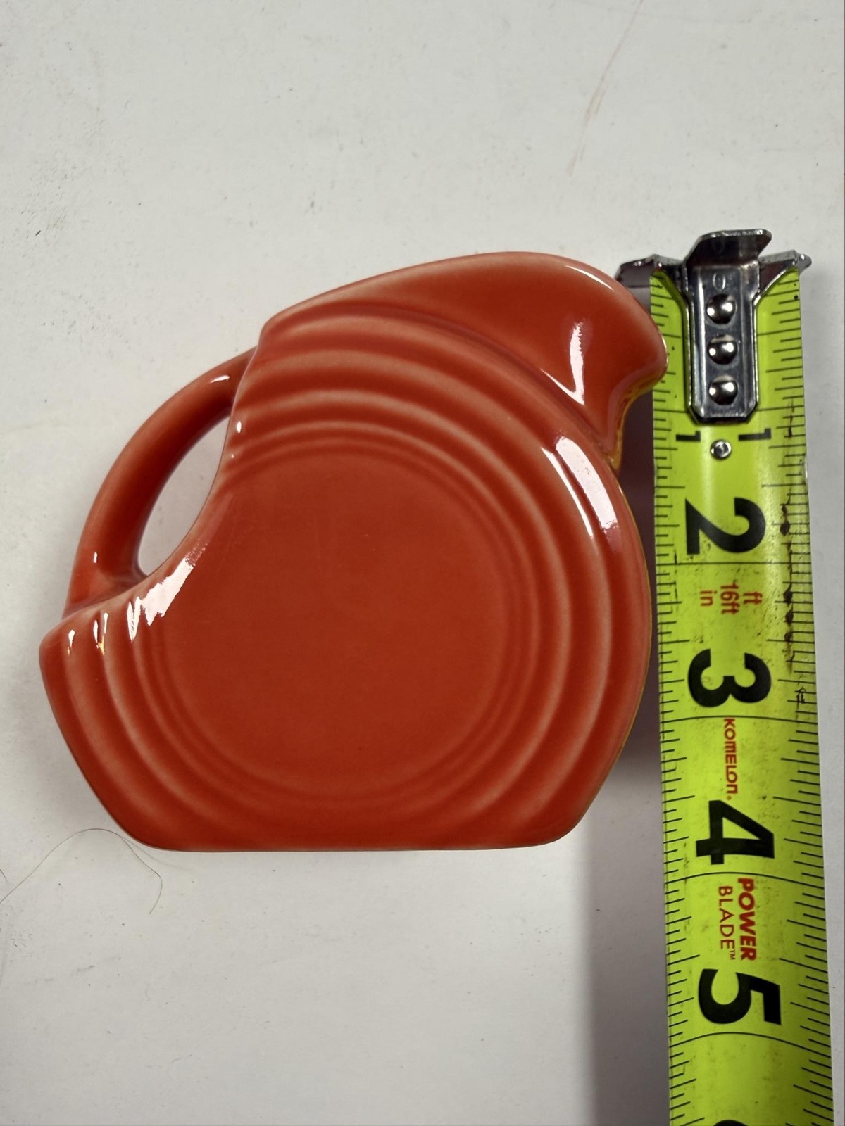 Fiesta Fiestaware Mini Pitcher Creamer Orange Disk Ring Handle Ceramic Pottery
