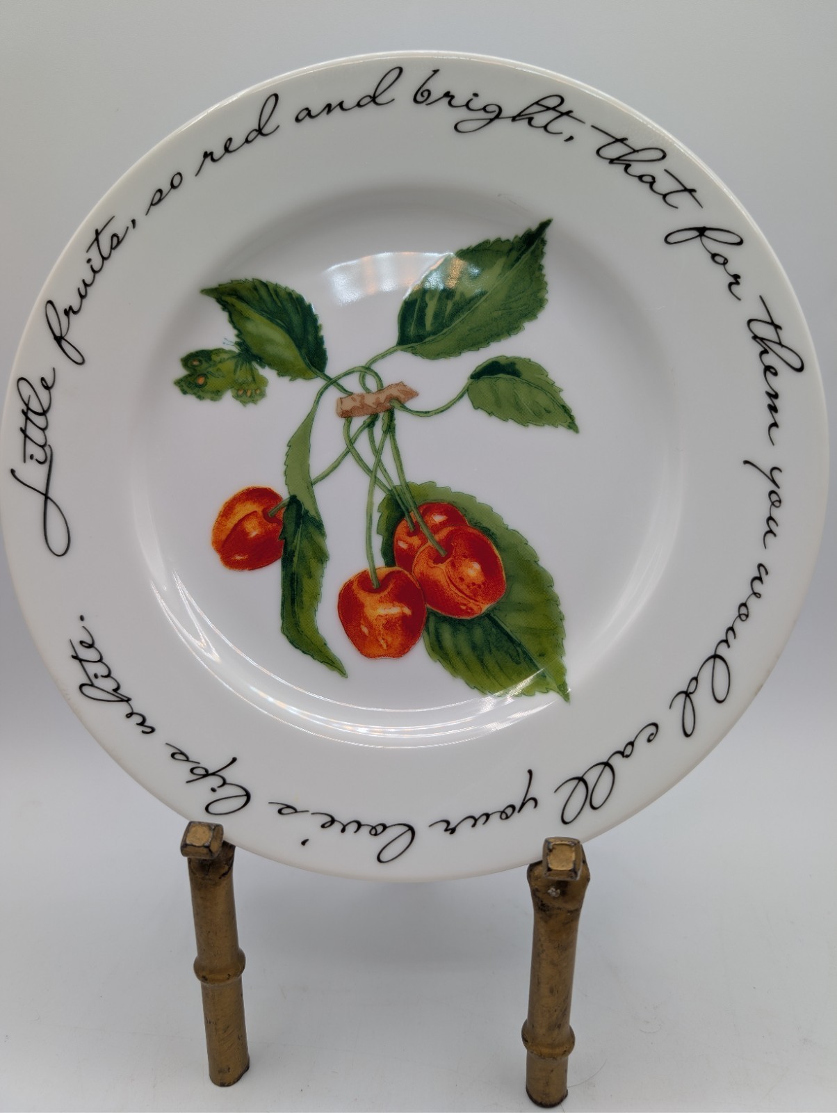 Dessert Fruit Plates Williams Sonoma Orchard Suite Pear Peach Plum Cherry