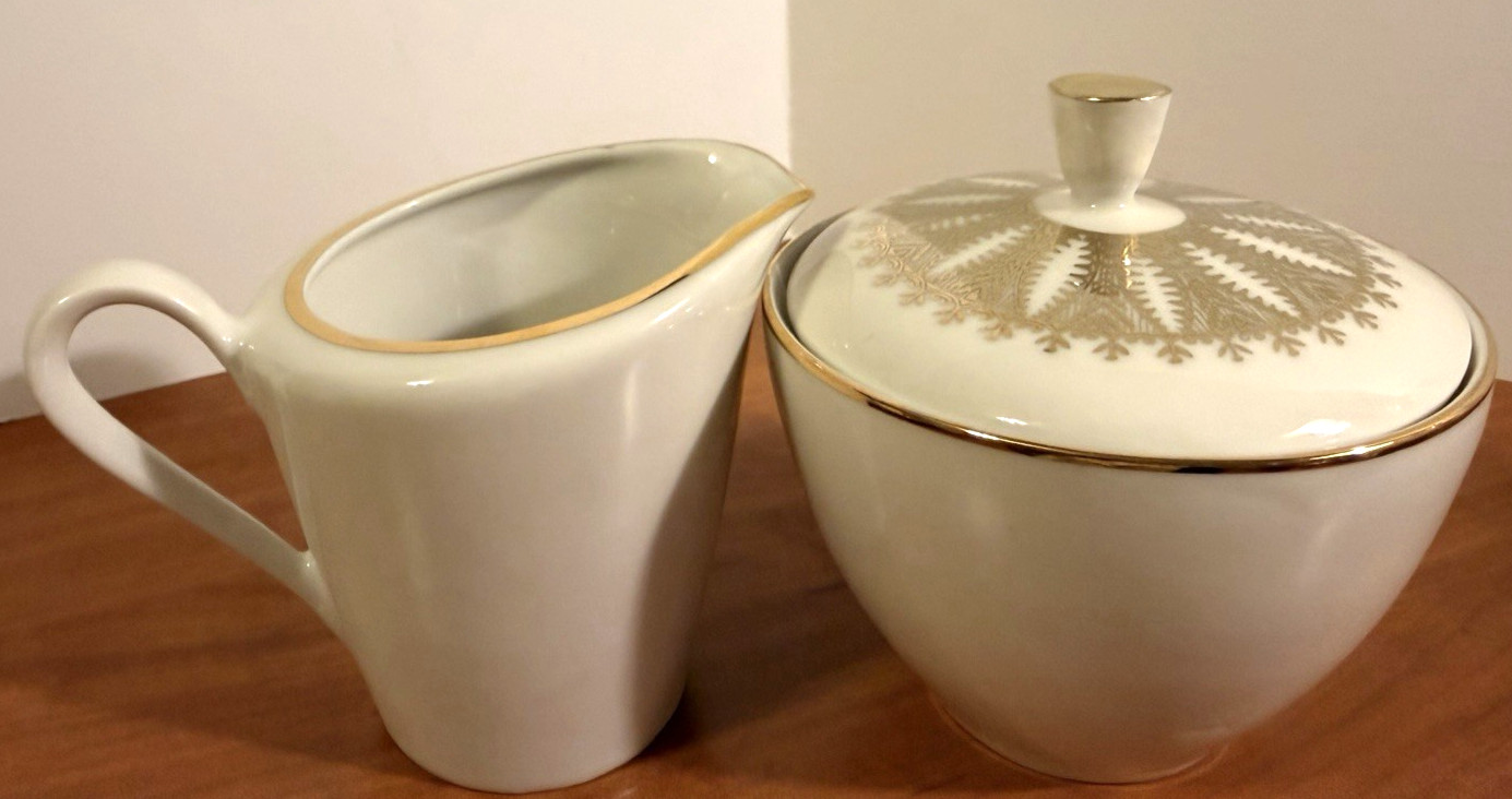 Winterling Kirchenlamitz Bavaria White Gold Coffee Server Set