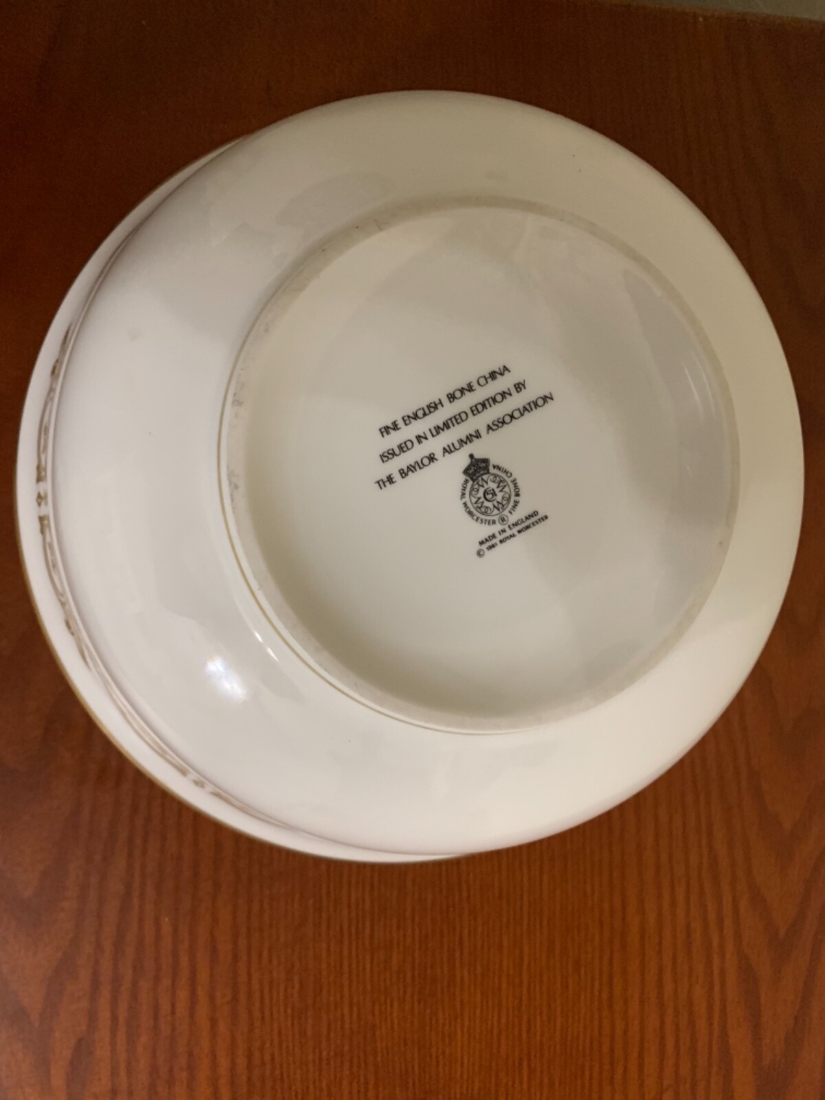 Ltd Ed 1981 Baylor University Royal Worcester Bowl Made in England
