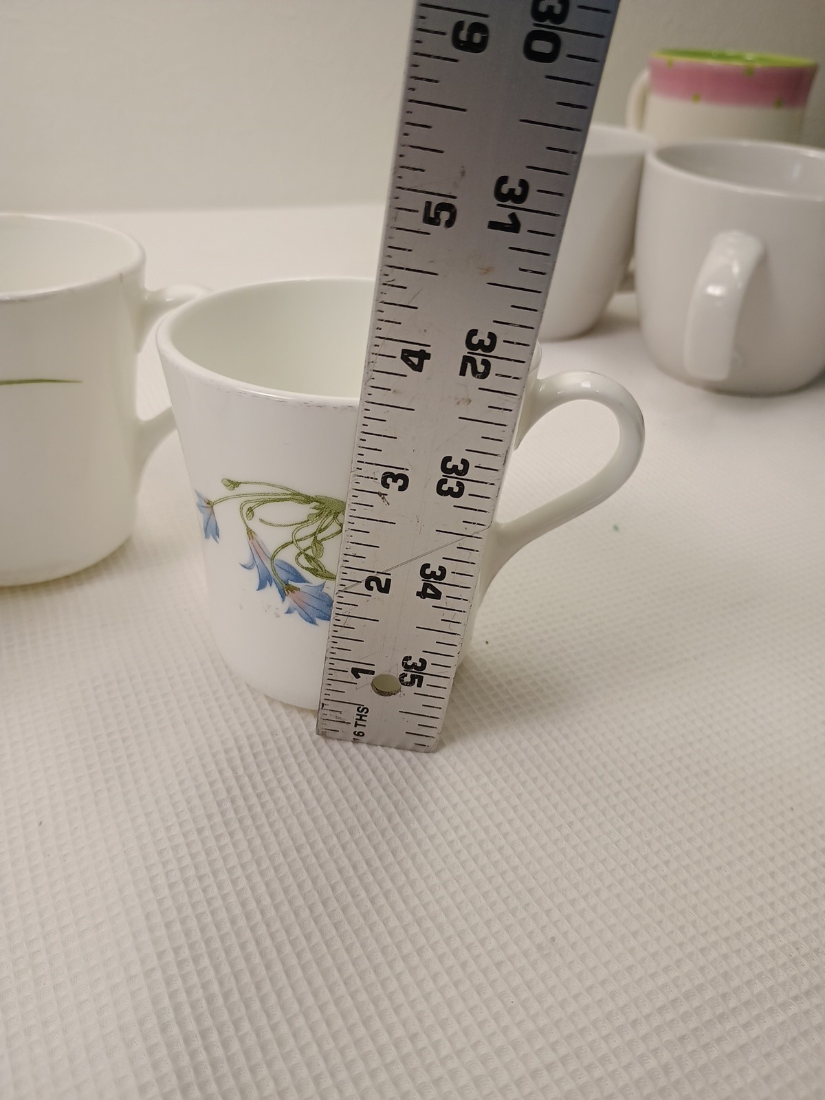 Corningware #27 Blue Dusk Bluebell Coffee Tea Cups SET of 3 cups