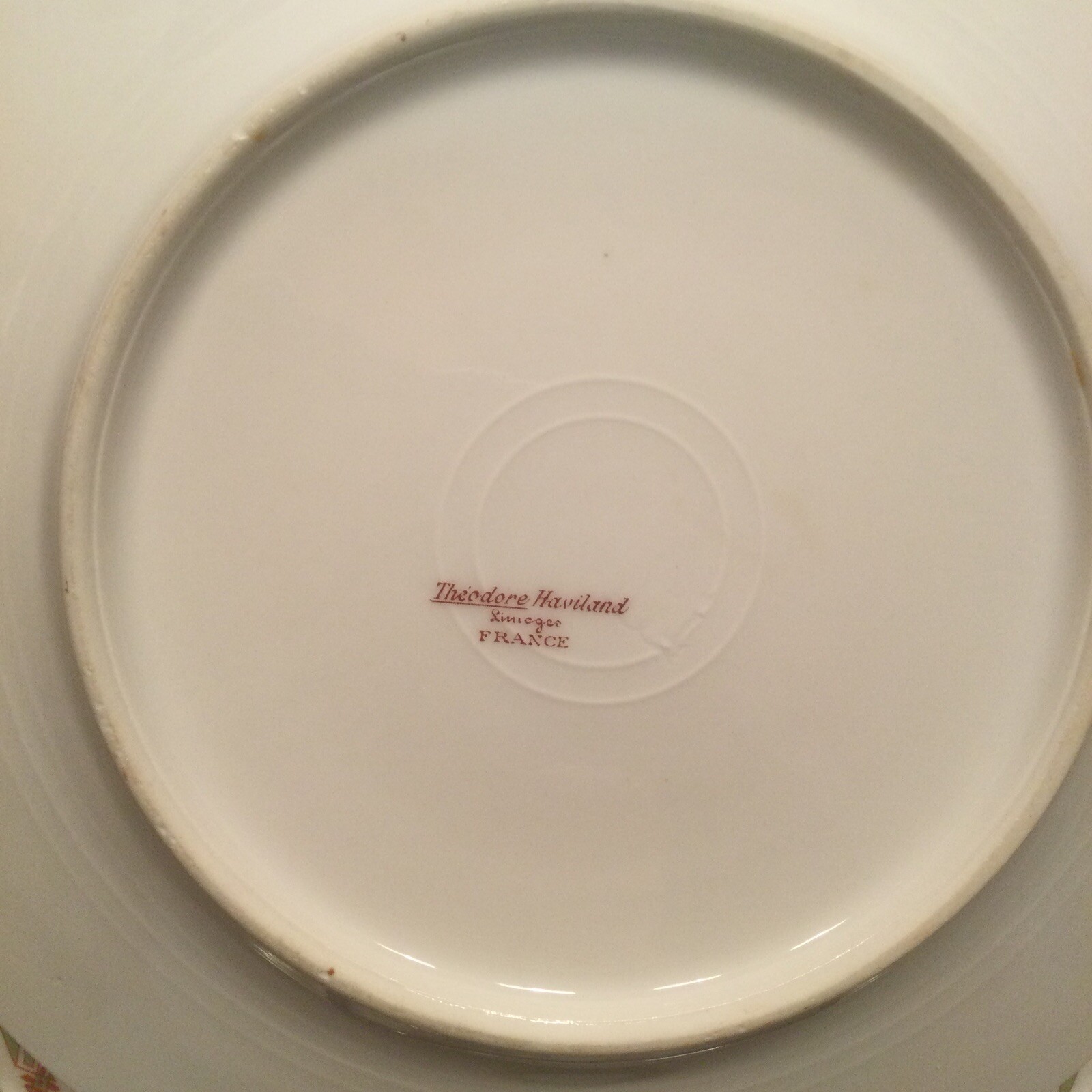 Theodore Haviland Dessert Plate Schleiger 346 Limoges Geometric & Roses Border
