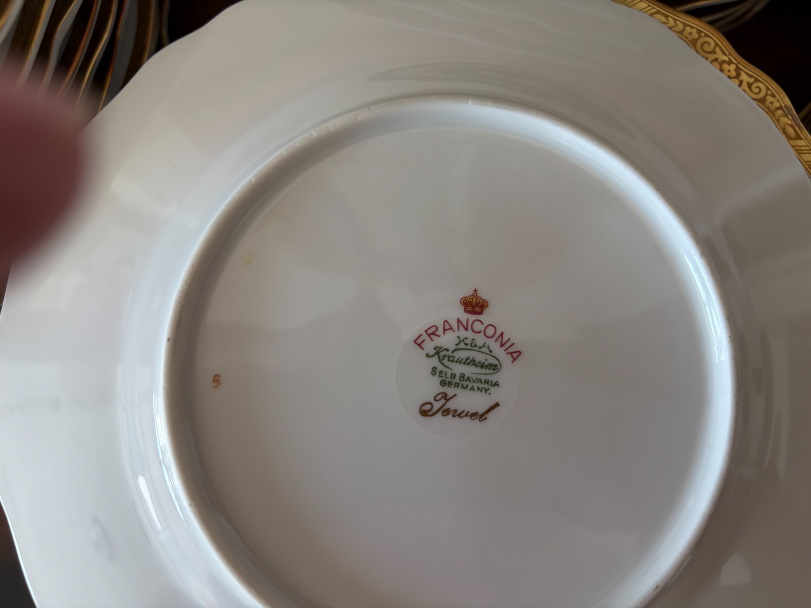 Franconia Krautheim Jewel COMPLETE SET Encrusted Gold Trim Fine China