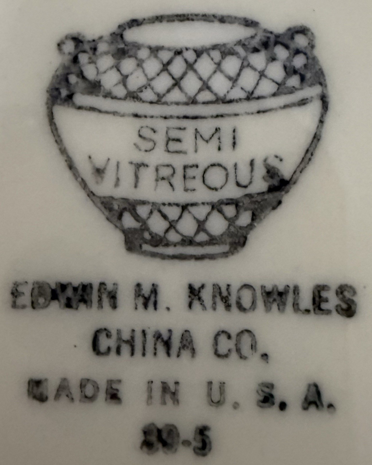 The Edwin M Knowles China Co USA 39-5 9” Oval & 39-1 8” Round Bowls
