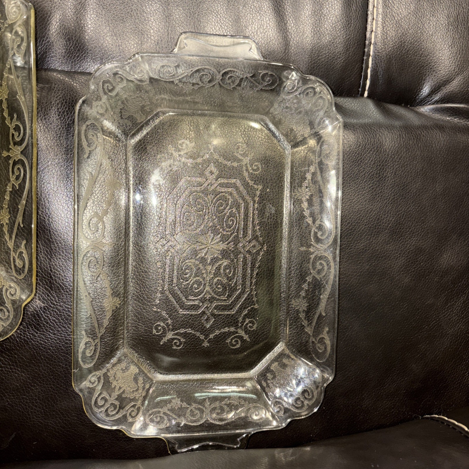 VtgPlatter Yellow Lorain Basket Indiana Glass 1929-32 Depression Glass 11.5×7.25