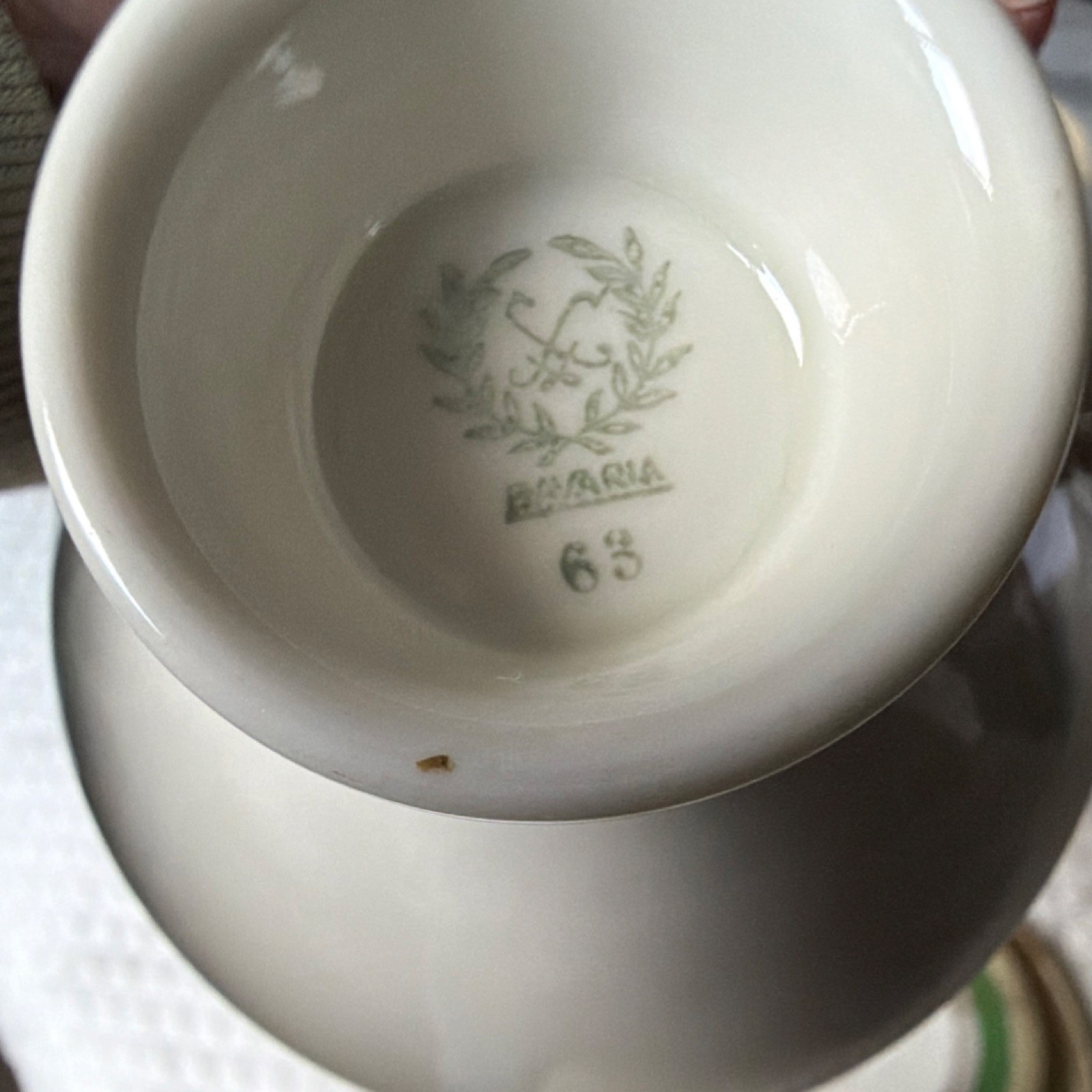 Vintage Mitterteich Bavaria Emerald Green Gold Gilt Tea Trio Germany