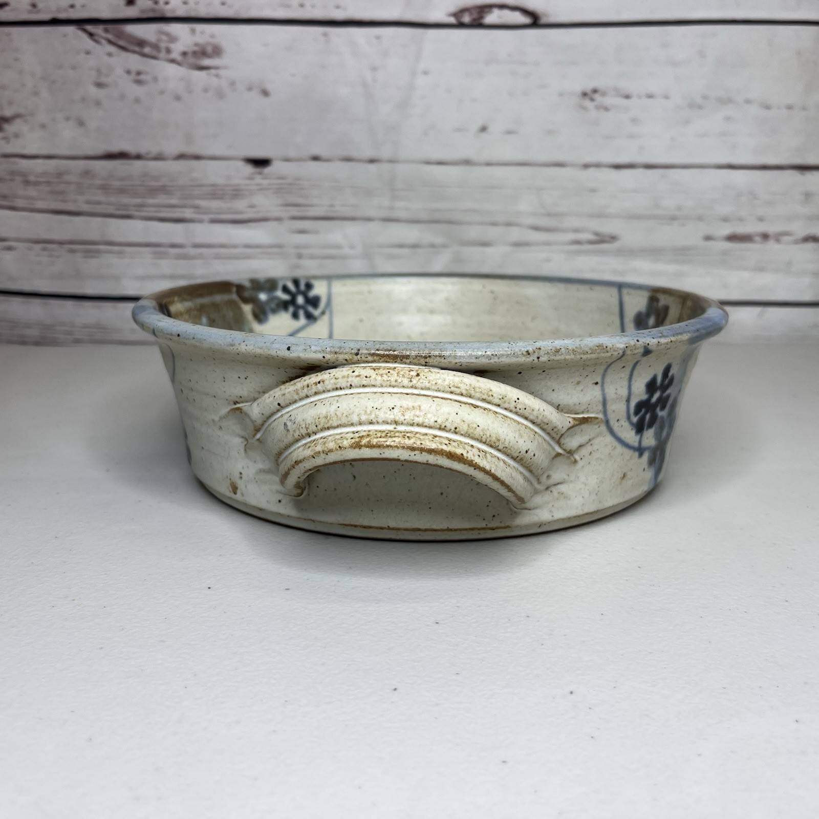 Rare Vintage 1988 Wishon Harrell Muncie Indiana Art Pottery Casserole Dish