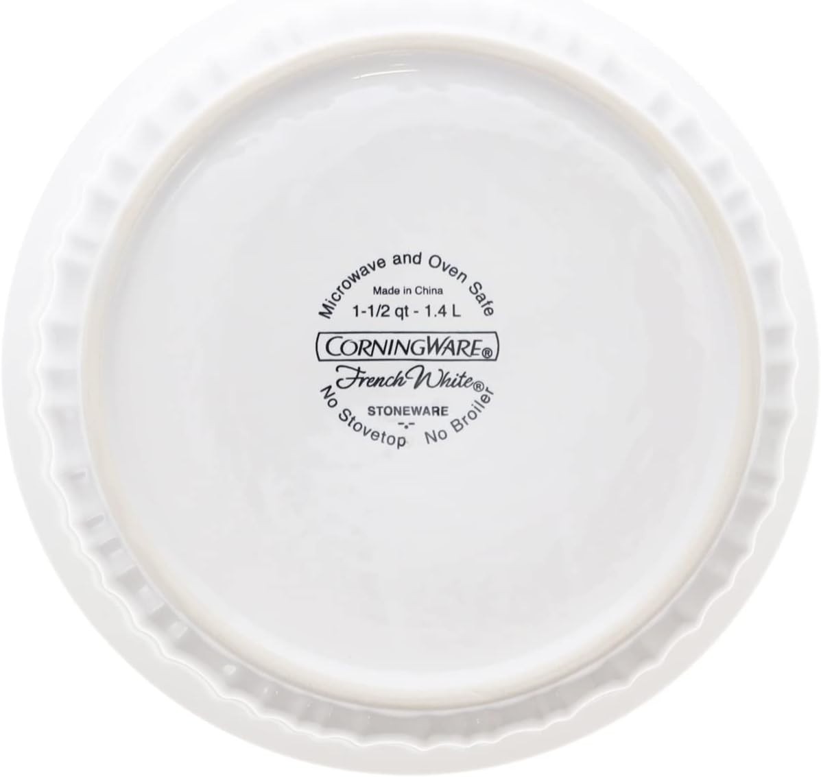 Stylish 1.5QT Round Casserole Dish & Fluted Glass Lid for Gourmet Cooking