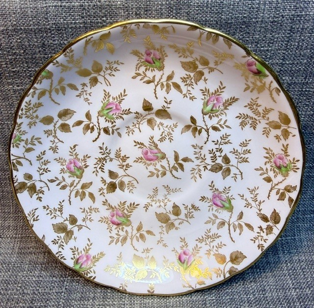 Vintage Royal Tuscan Teacup and Saucer Sunshine Rose Pattern English Bone China