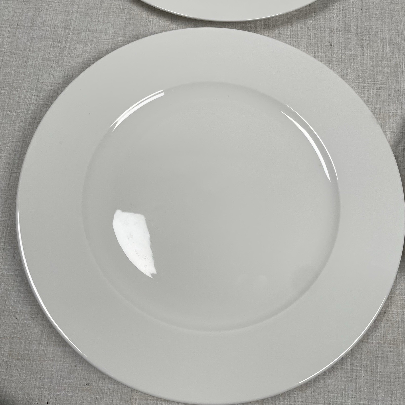 Godinger Elegant Dining Bone China White 11” Dinner Plates Set Of 4
