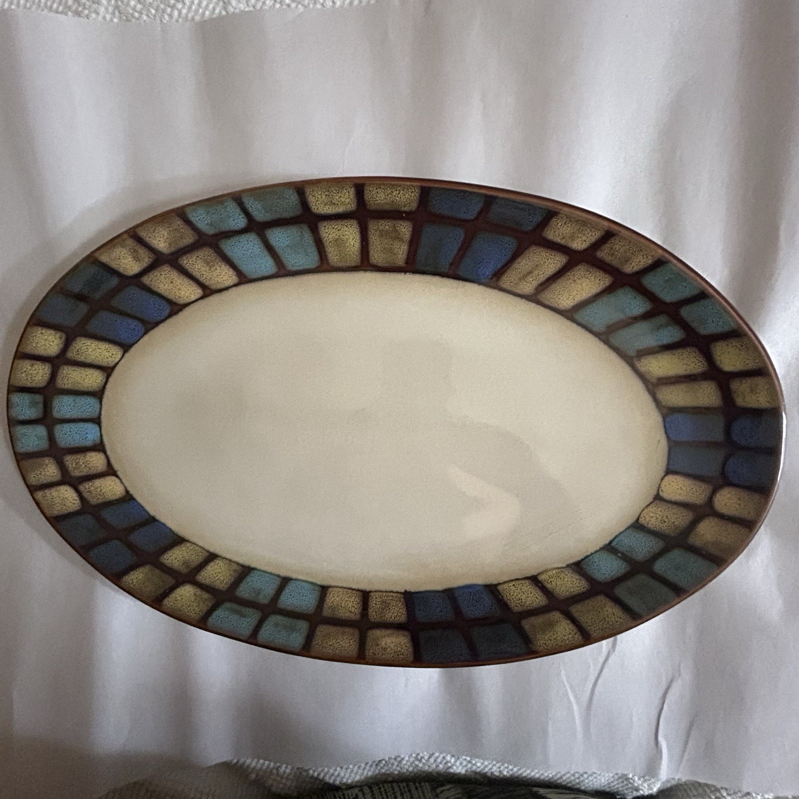 Pfaltzgraff Everyday Laguna 14” Diameter Platter Microwave and Dishwasher Safe