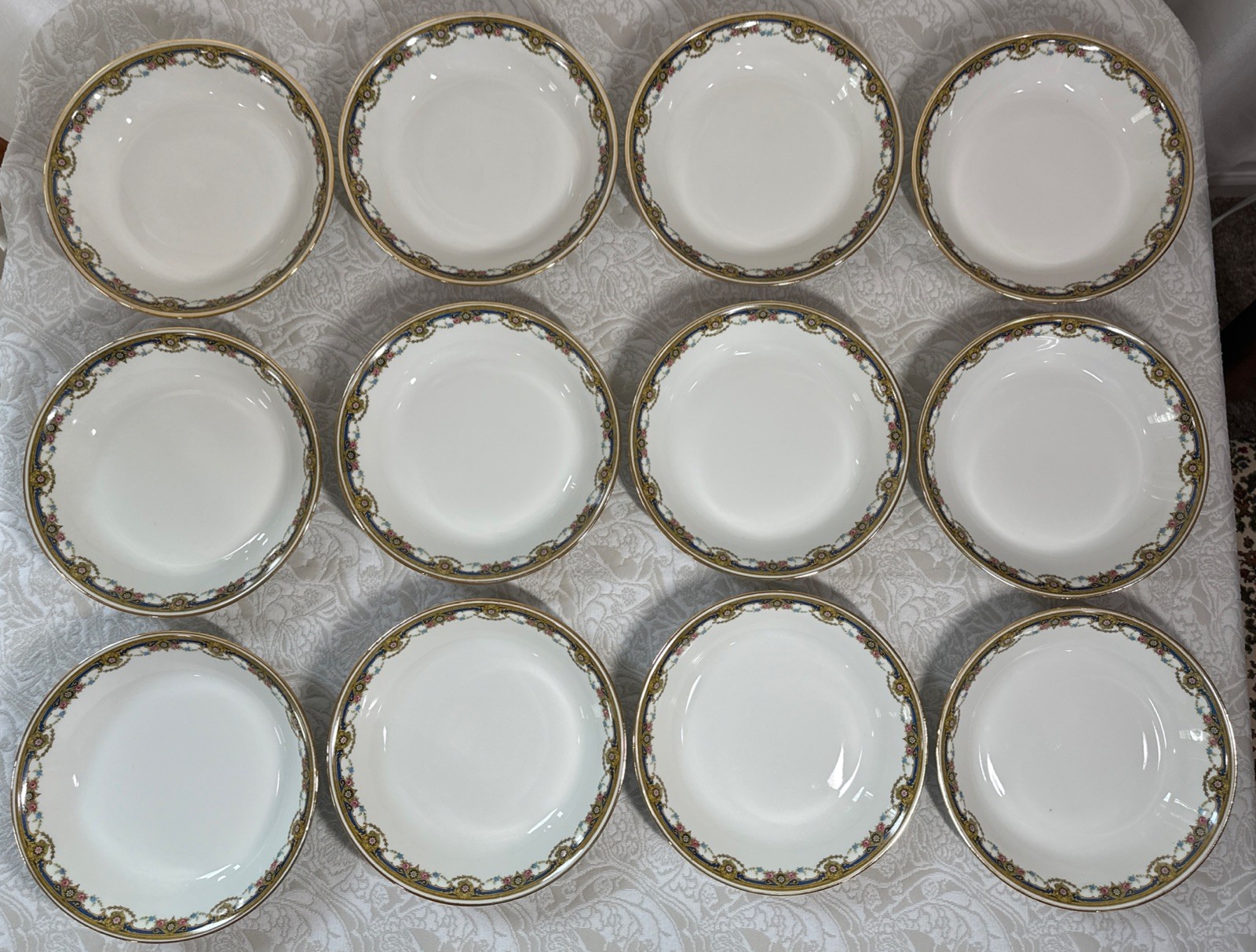 Antique Jean Boyer Limoges France BOJ1 Soup Bowls Set Of 12