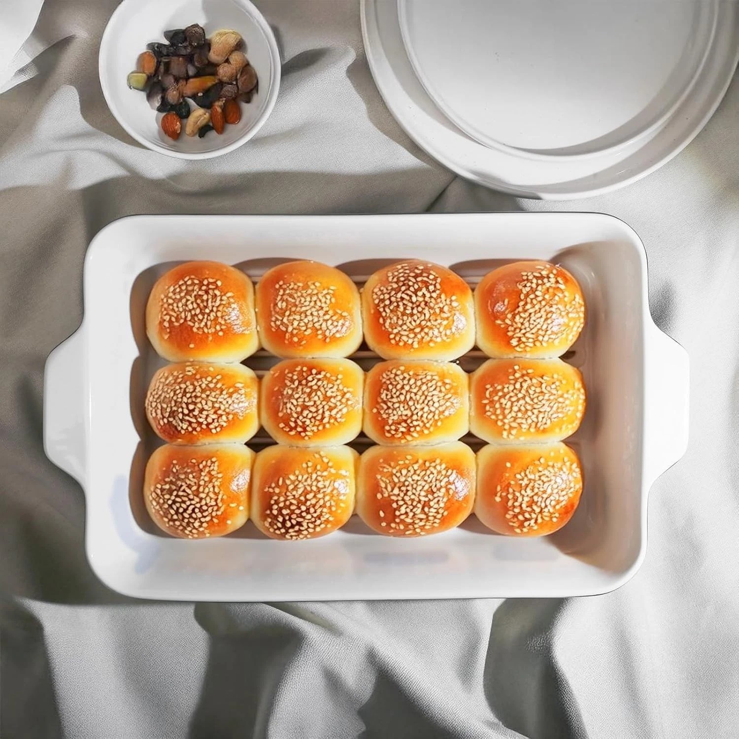 9×13 Ceramic Bakeware – Large Deep Lasagna Pan with Handles