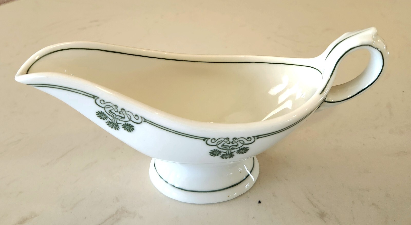 Gravy Boat Porcelain Heinrich H & Co Selb Bavaria Deco Style Vintage