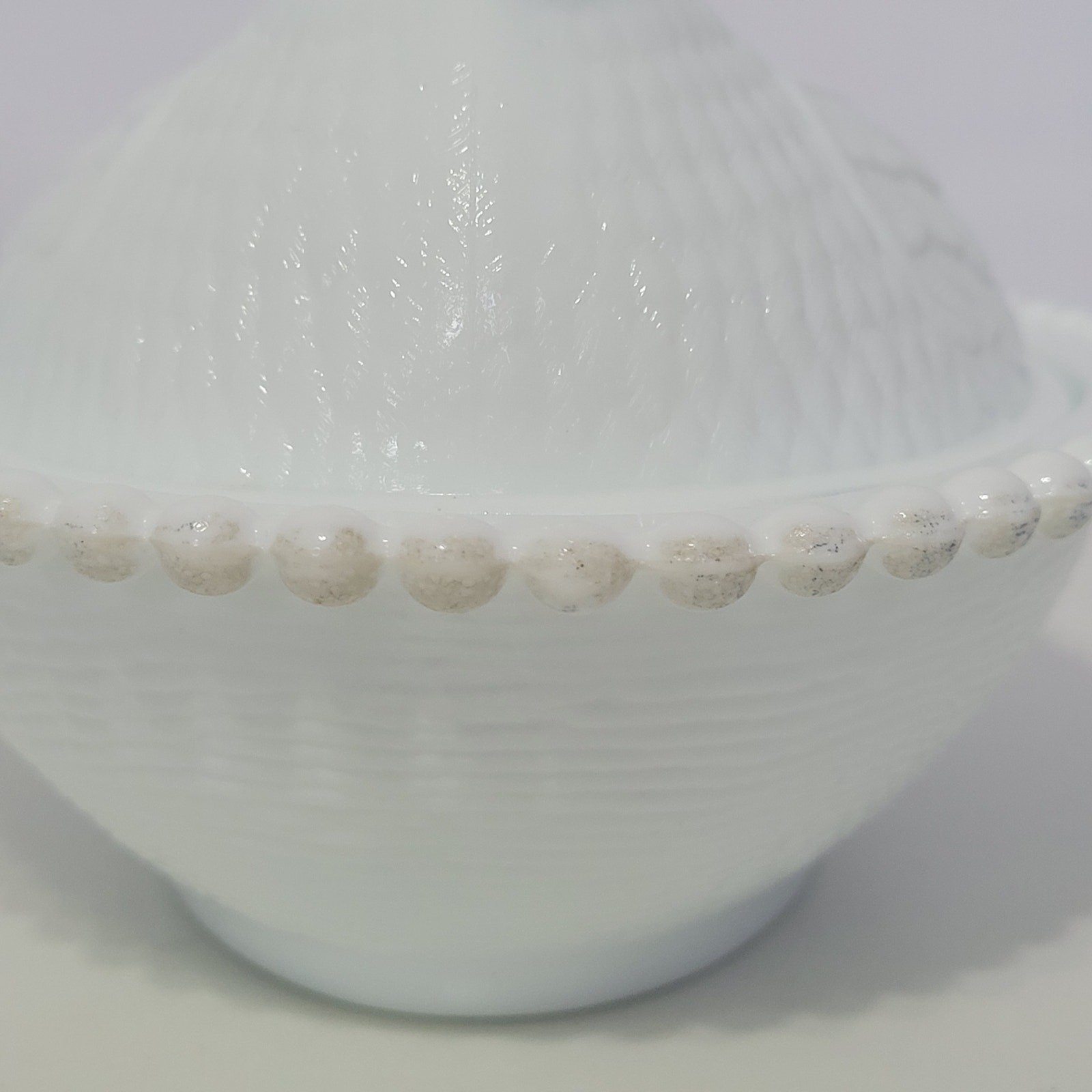 Vintage Indiana Milk Glass Hen Chicken on Nest Candy Dish White