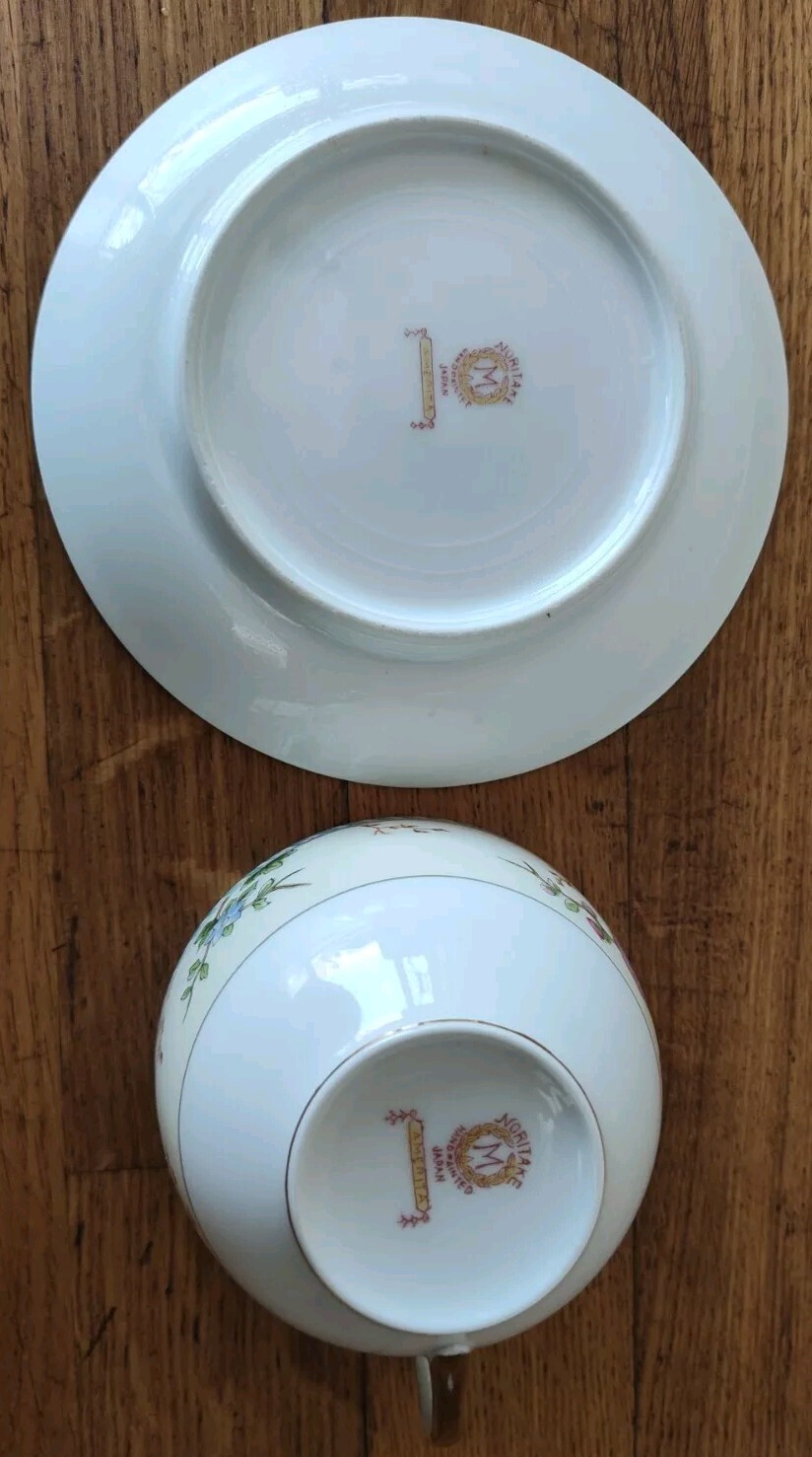 STUNNING 1920s Vintage Noritake Japan AMERITA Coffee / Tea Cup & Saucer Set