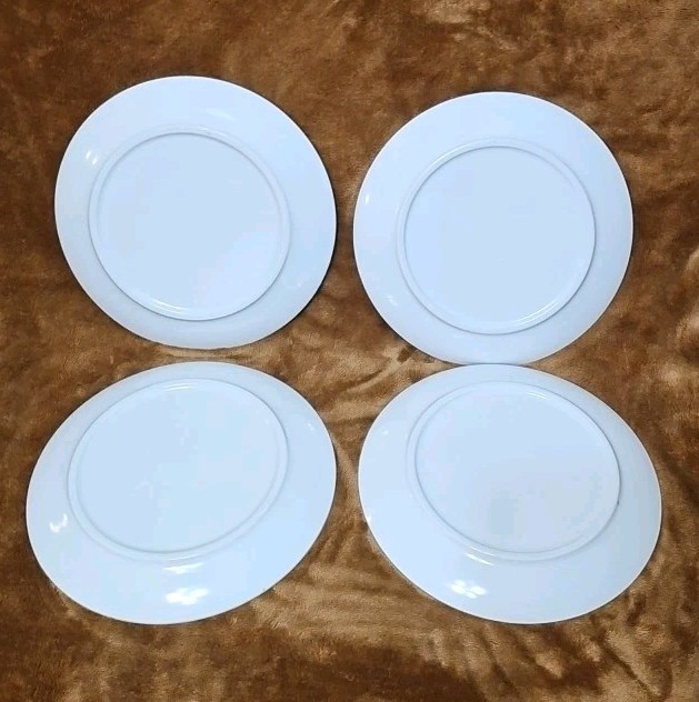 Pier 1 Imports Butterfly Floral 100% Melamine Salad Plates Round 8.5” SET OF 4
