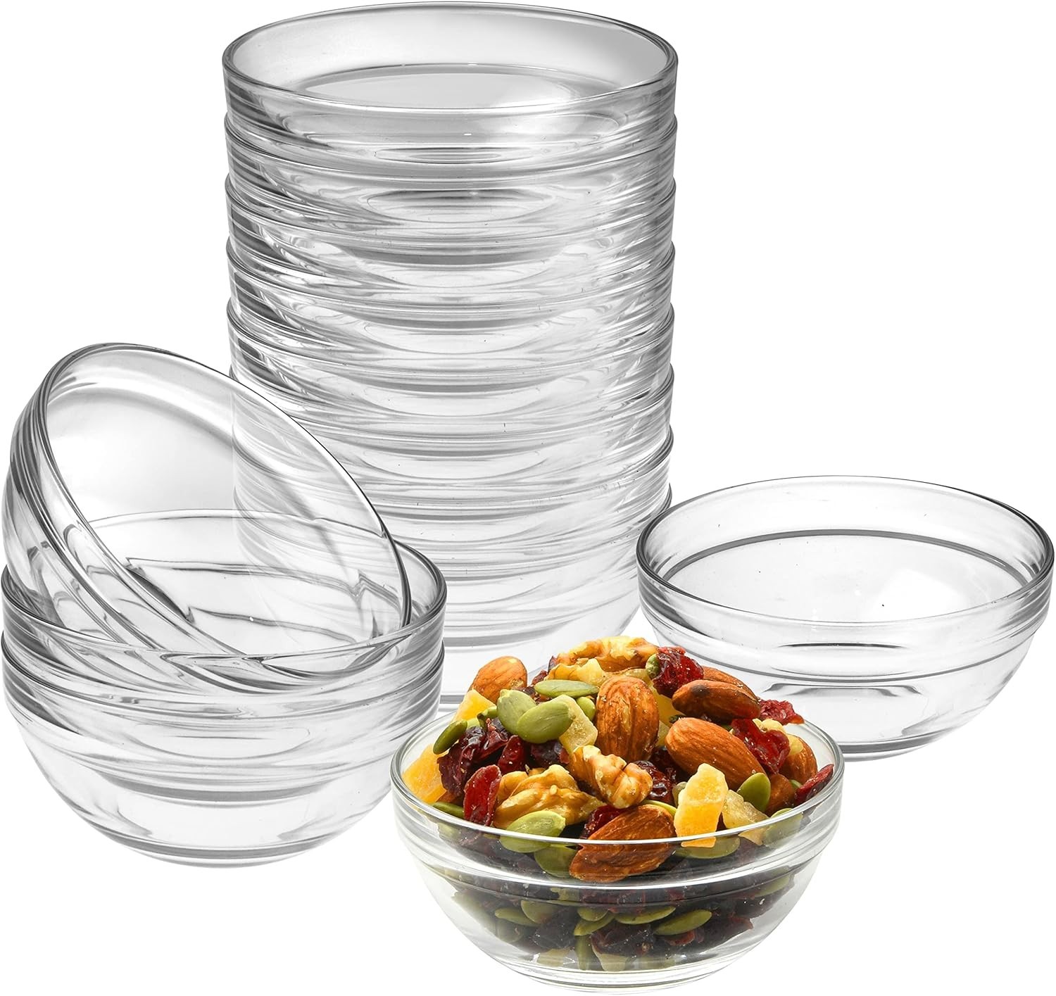 Elegant 3.5” Clear Glass Bowls – Multi-Purpose Prep Bowls for Every Occasion