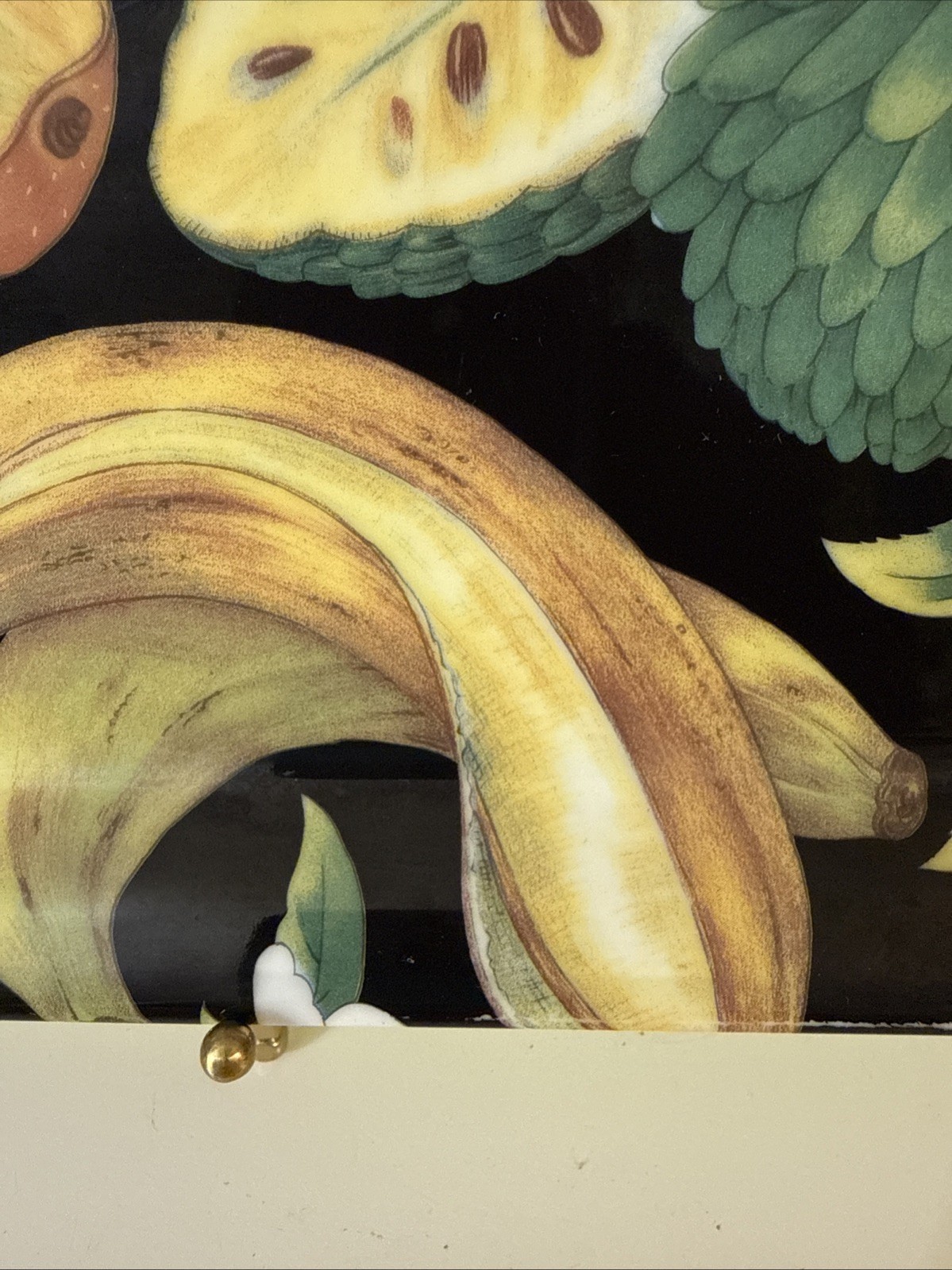 Rare Vintage Philippe Deshoulieres Limoges Tropical Fruits Porcelain Tray 16”