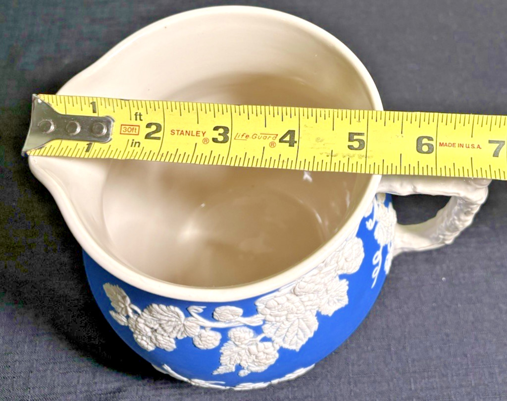 Antique Copeland Spode Pitcher-Parian Style Relief-Vines-Branch Handle-Tavern-EC
