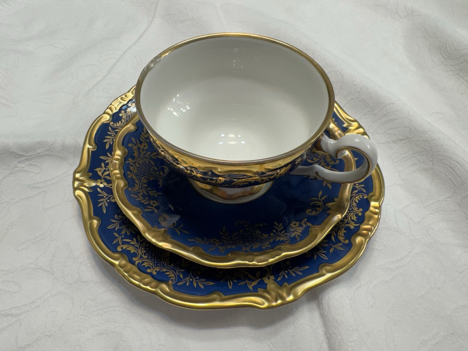 Weimar “Katharina” Trio Tea Set, Blue, Germany 1950-1959
