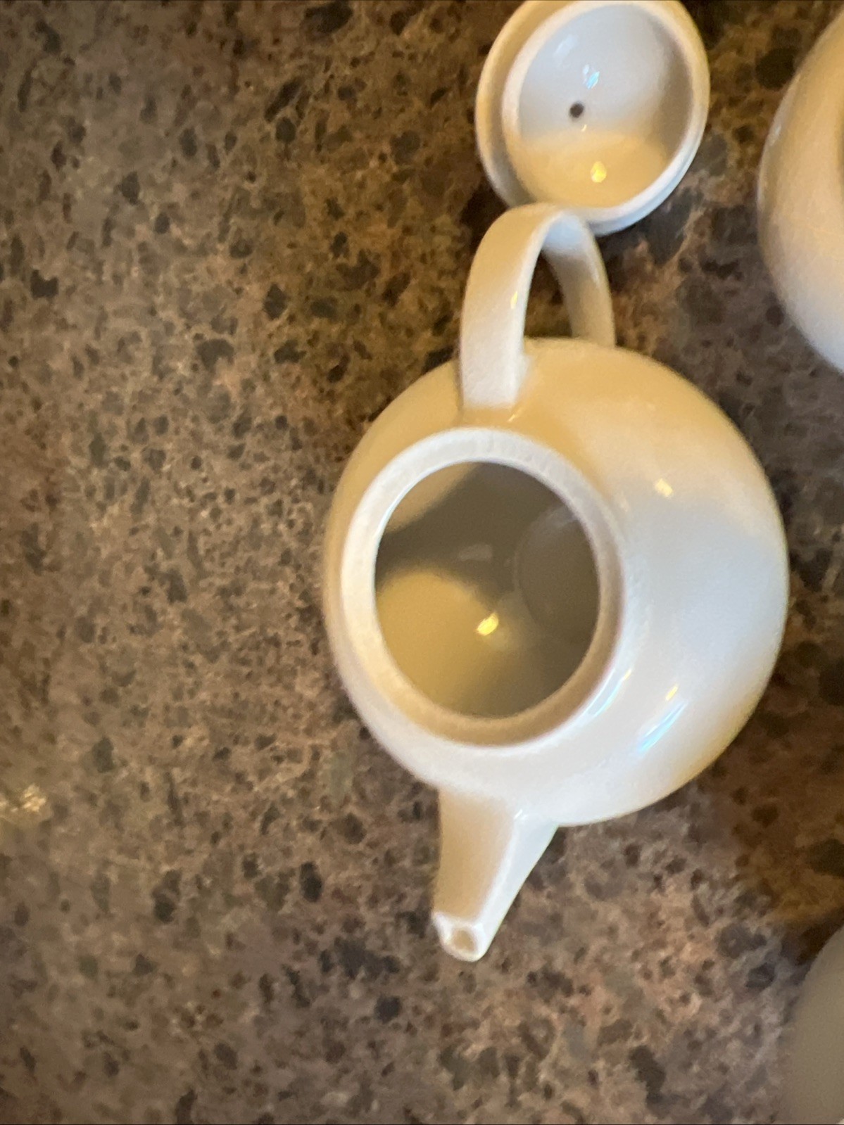 Jars France Bris/ Beige Crackle Basique Quartz Teapot, Sugar Bowl & Creamer