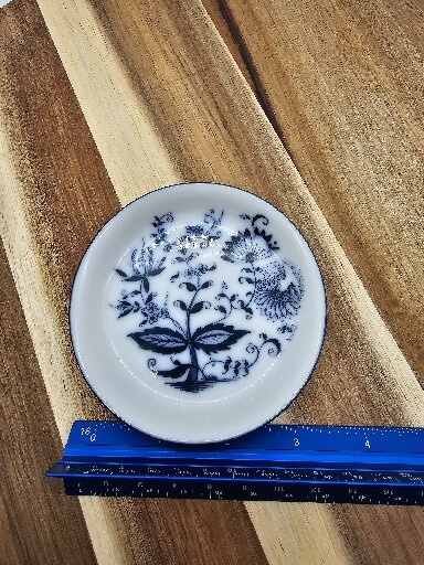 Vintage Blue Onion Porcelain Pin Dish Vanity Dish Germany