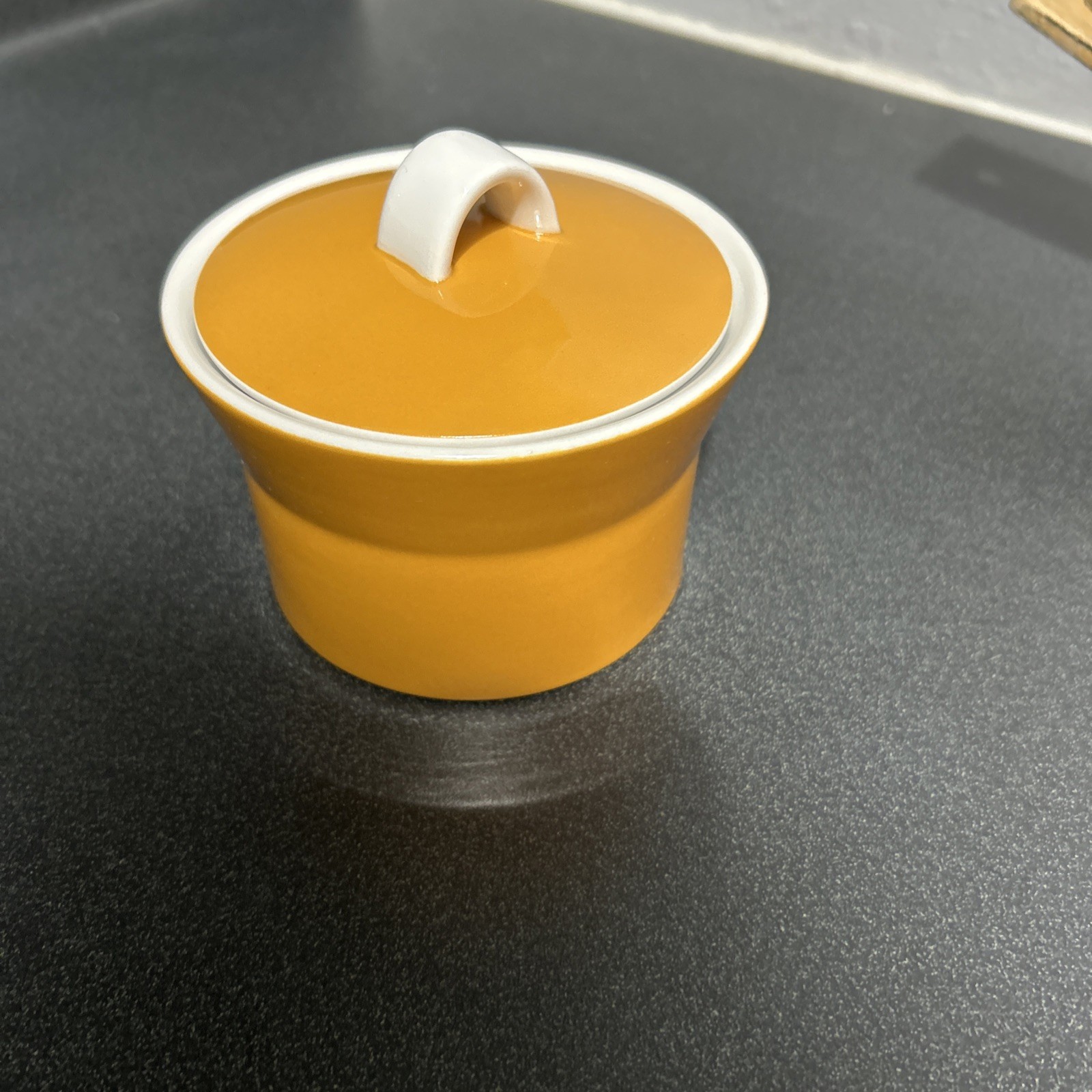 VTG MCM Mikasa Duplex Lidded Sugar Bowl Orange Ben Seibel Japan Retro Home Decor