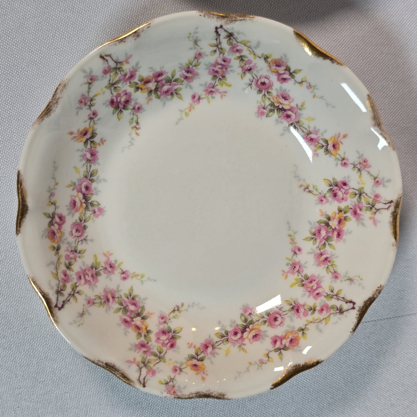6 Theodore Haviland Varenne USA 5 in Small Dessert Fruit Bowls Tiny Roses chip*