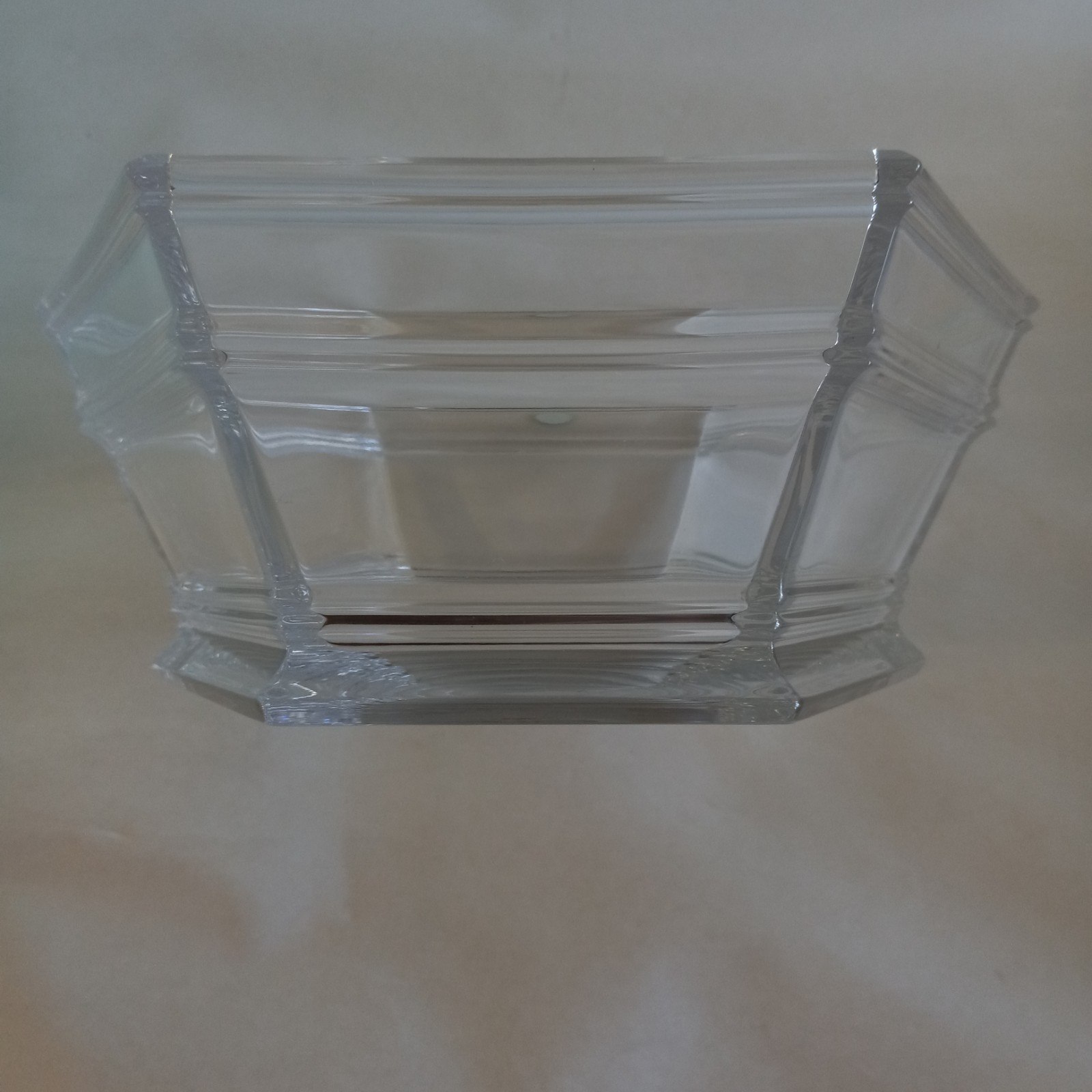 PREOWNED TIFFANY & CO. WINDHAM CRYSTAL BOWL HEXAGONAL SIX SIDED SIGNED ORIG BOX