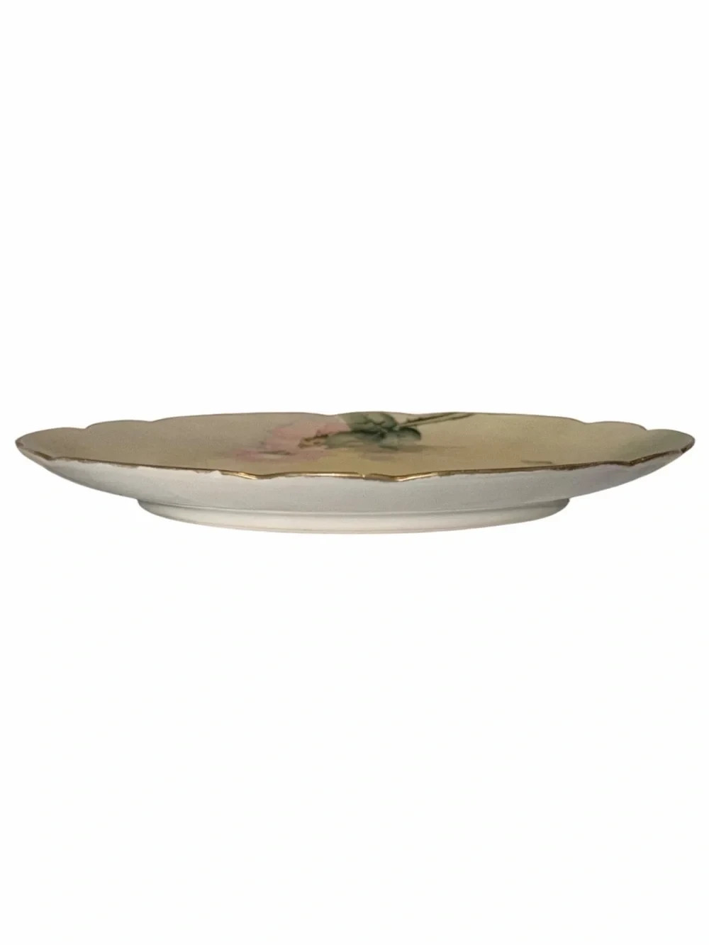 Antique Haviland France Limoges Blanks Hand Painted Scalloped Porcelain Plate